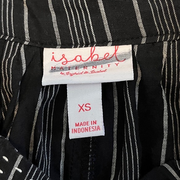 Isabel Maternity Black Flutter Sleeve Top with Fringe sz XS - Picture 2 of 3